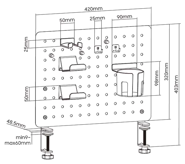 Фото - Настільна дошка-органайзер OfficePro DO780W White