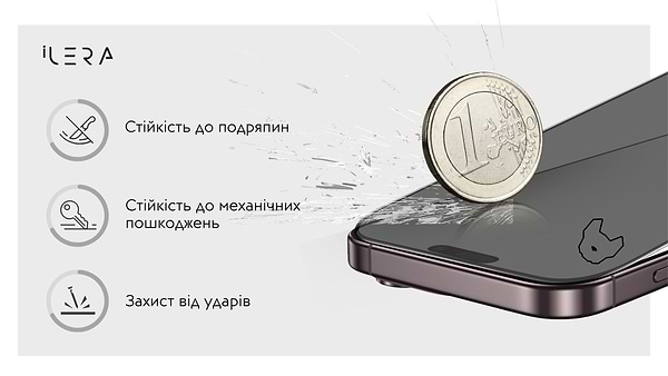 Фото - Защитное стекло для смартфона ILera DeLuxe Incognito Glass for iPhone 17 Air (iLInDL17Air)