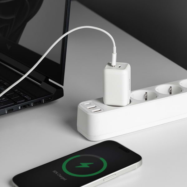 Фото - Мережевий зарядний пристрій Proove Silicone Power 40W (Type-C + Type-C) White