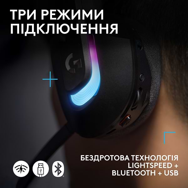 Фото - Гарнітура бездротова ігрова Logitech G522 LightSpeed Wireless Gaming Headset Black (981-001544)