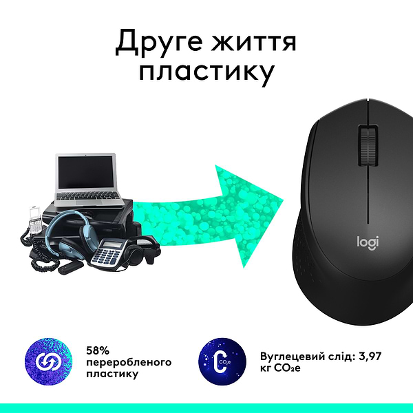 Фото - Мышь беспроводная Logitech M330 Silent Plus Black (910-004909)