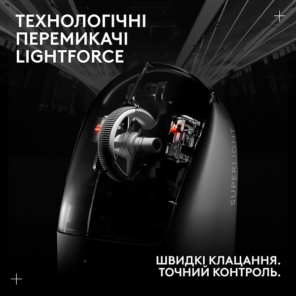 Фото - Миша бездротова ігрова Logitech G Pro X Superlight 2 LightSpeed Black (910-006630)