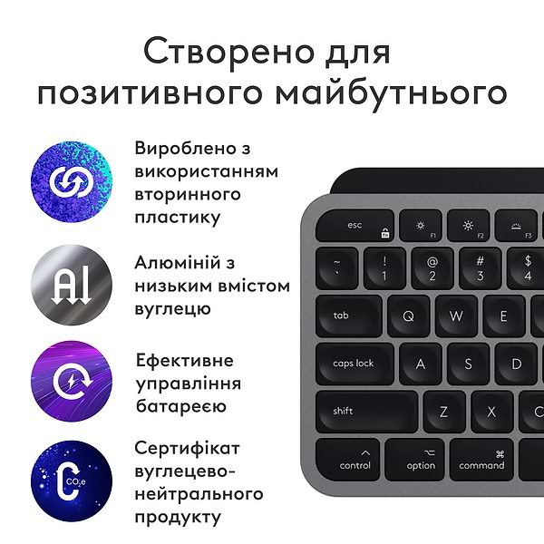 Фото - Клавиатура беспроводная Logitech MX Keys S for Mac Space Grey (920-011637)