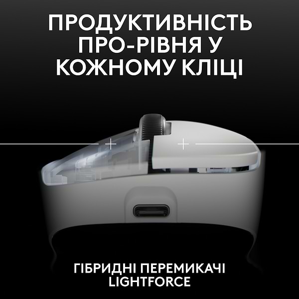 Фото - Миша бездротова ігрова Logitech G Pro X Superlight 2 DEX LightSpeed White (910-007365)