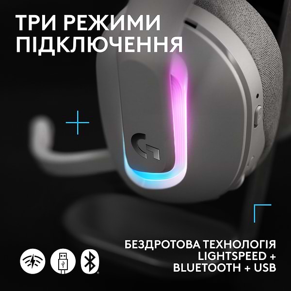 Фото - Гарнітура бездротова ігрова Logitech G522 LightSpeed Wireless Gaming Headset White (981-001550)