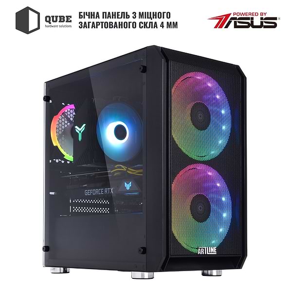 Фото - Системний блок QUBE QB i5 12400F RTX 3060 TI 8GB 1641 (i512400FRTX3060TI8GB1641)