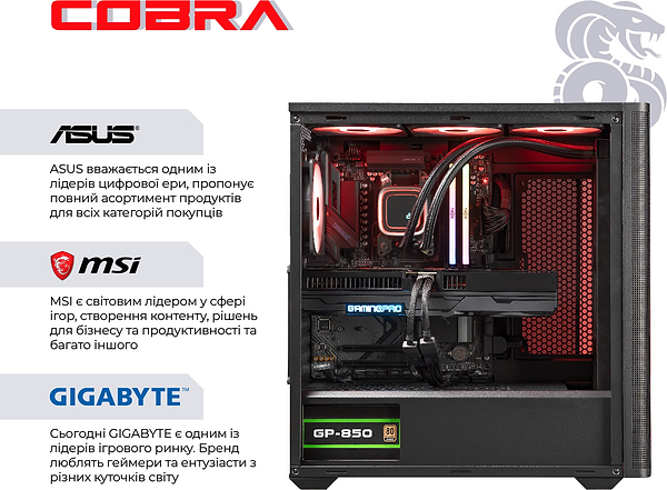 Фото - Системный блок Cobra Gaming (I265KF.64.S2.97XT.25709)