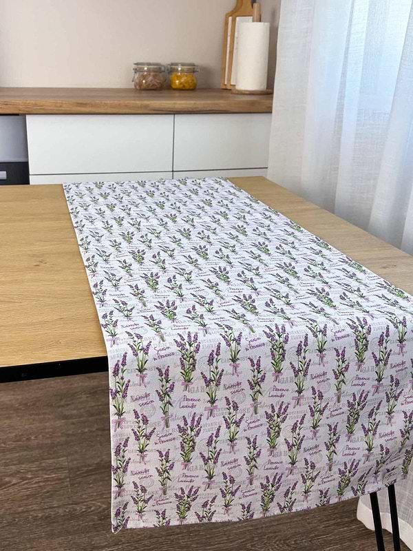 Фото - Скатерть раннер Прованс Соцветия лаванды 40х140 см (042358)