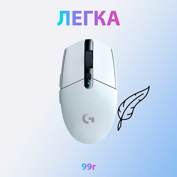 Фото - Мышь беспроводная игровая Logitech G305 USB White (910-005291)