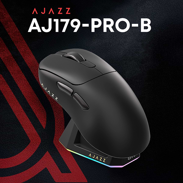 Фото - Миша бездротова ігрова Ajazz AJ179PRO -3 Mod-Black-Pixart 3395-8K (AJ179-PRO-B)