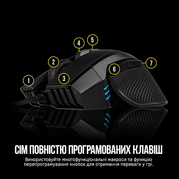 Фото - Мышь проводная игровая Corsair Ironclaw RGB Black (CH-9307011-EU) USB