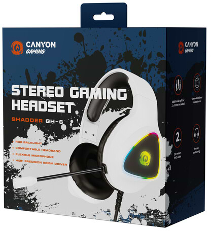 Фото - Гарнитура проводная игровая Canyon CND-SGHS6W White