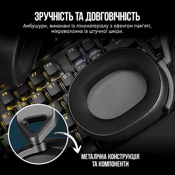 Фото - Гарнітура дротова ігрова Corsair HS65 Surround Headset Carbon (CA-9011270-EU)