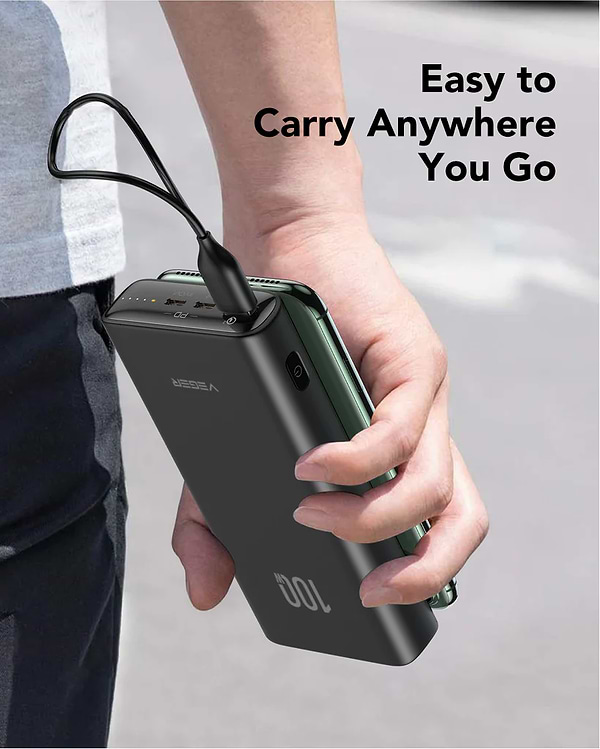 Фото - Батарея мобильная Veger T100 20000mAh 100W Black (W2032C-100)