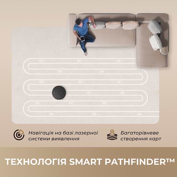 Фото - Робот-пилосос миючий Dreame D20 WHITE (RLD35GA)