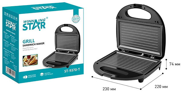 Фото - Бутербродниця WinningStar WNNGS-ST-9370-T-BKSL