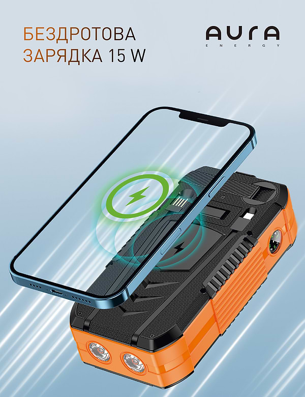 Фото - Батарея мобильная Aura NRG-40SE ARM SOLAR 40000 mAh Wireless Dynamo charging Orange (PBANRG40SEO)