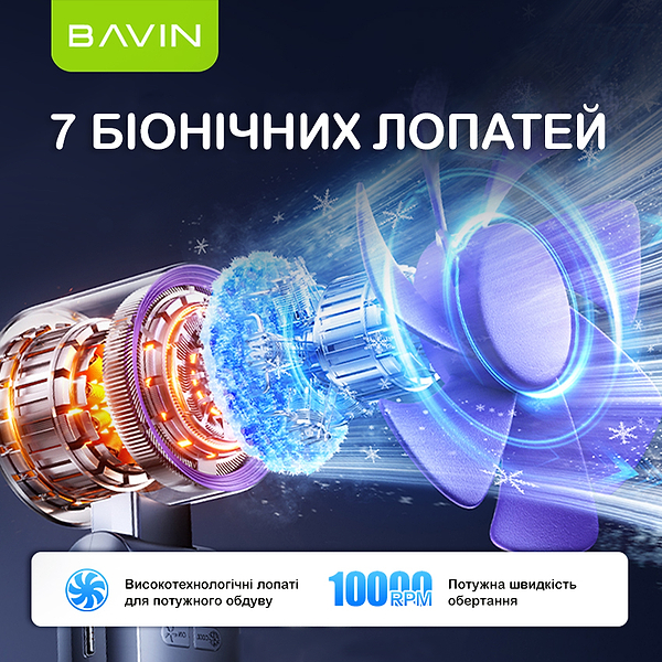 Фото - Вентилятор портативний Bavin BF-004 BP