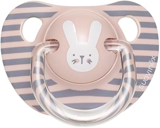 Анатомическая пустышка Suavinex 6-18 месяцев, Hygge: Уютные истории, розовый зайчик (306570)