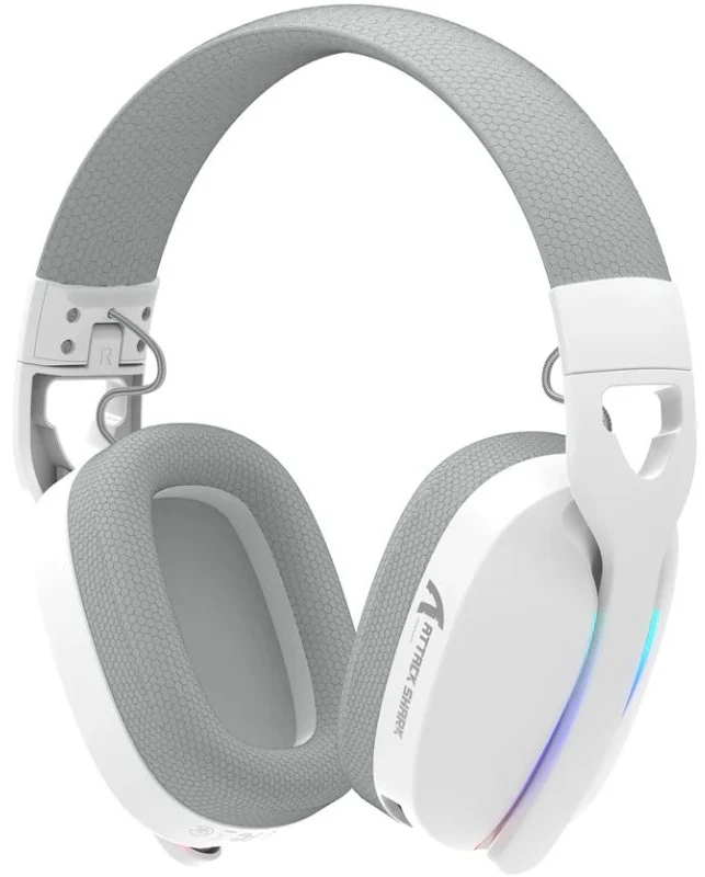 Гарнітура бездротова ігрова Attack Shark L90 Wireless,2.4GHz/Bluetooth/3.5mm PS4/PS5/Switch/Xbox/Mac/PC White (L90W_AS)
