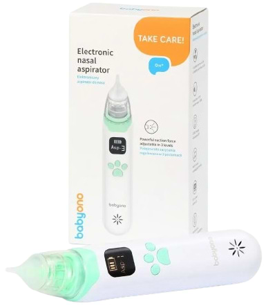 Аспиратор назальный детский BabyOno с LCD экраном и мелодиями (1470) - Фото 1