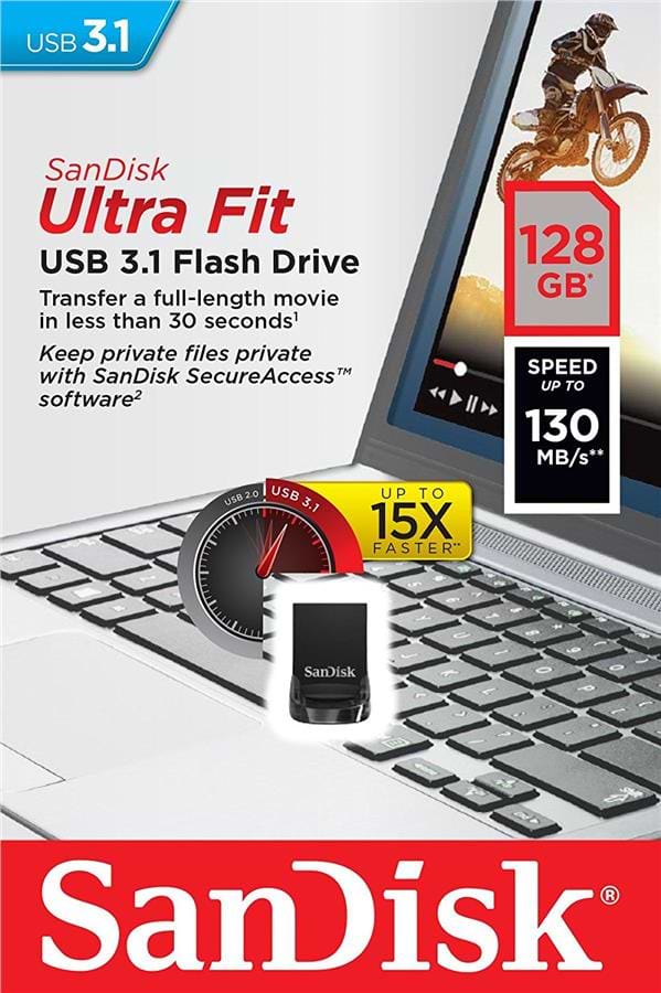 Фото - Флеш USB SanDisk Ultra Fit 128GB USB 3.1 (SDCZ430-128G-G46)