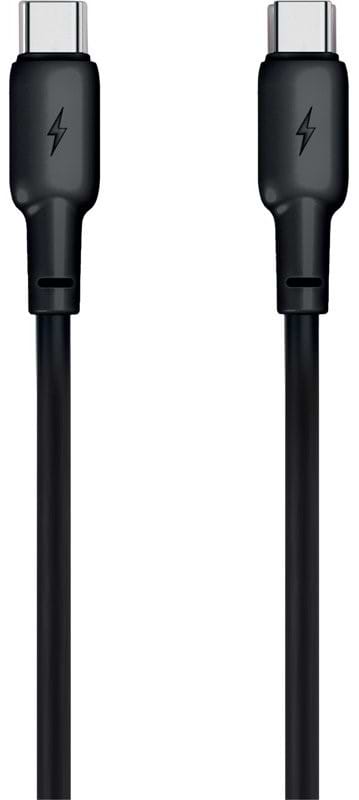 Кабель синхронізації даних Gelius Full Silicon GP-UCN001CC Type-C to Type-C 1.2 м (60W) Black (00000101274)