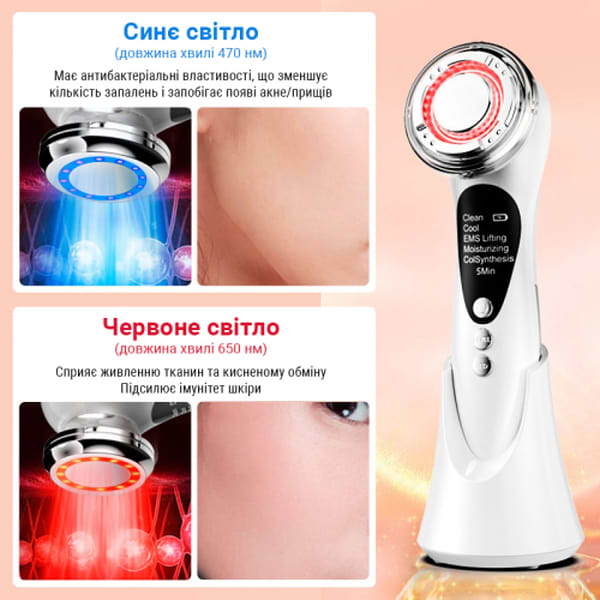 Фото - Уценка - Микротоковая ручка для подтяжки лица AIMED Skin RF Lifting EMS+LED White (AI-RF+EMS_wh)