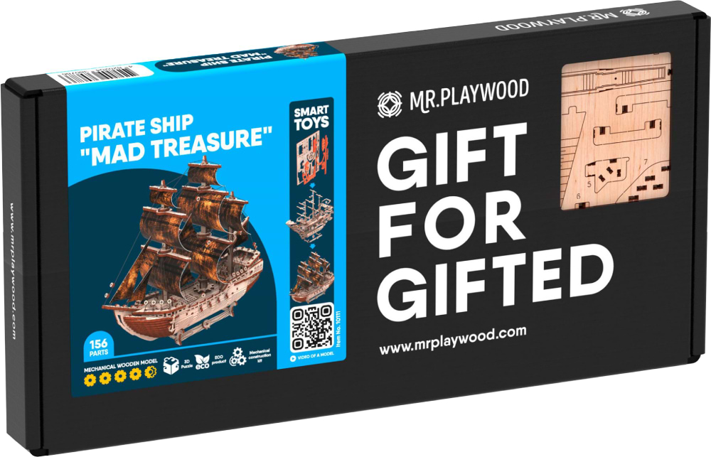 3D пазлы Mr.Playwood Пиратский корабль "Безумный клад" (10111)