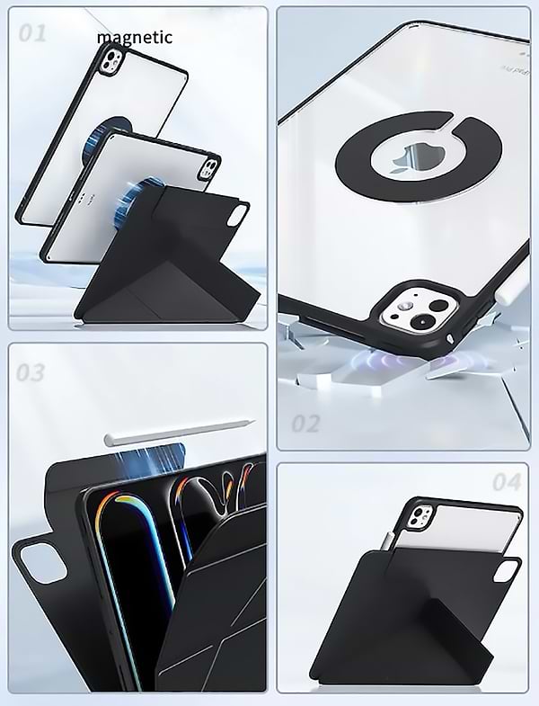 Фото - Чохол для планшету BeCover Ultra Slim Origami Flex з кріпленням Apple iPad Pro 11" M4 2024 Black (712977)