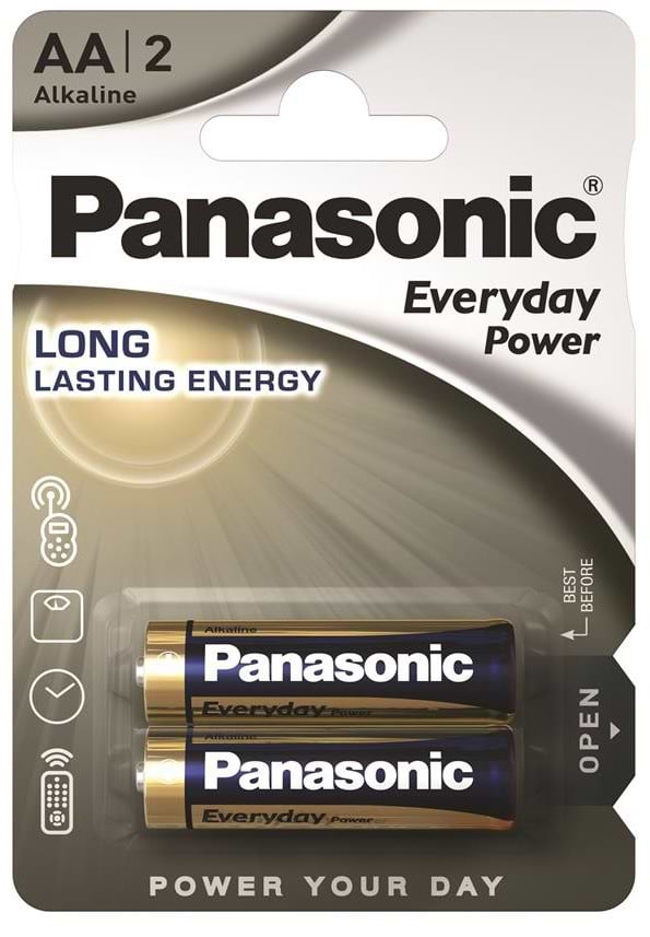 Фото - Батарейка тип AA Panasonic EVERYDAY POWER AA BLI 2 (LR6REE/2BR)