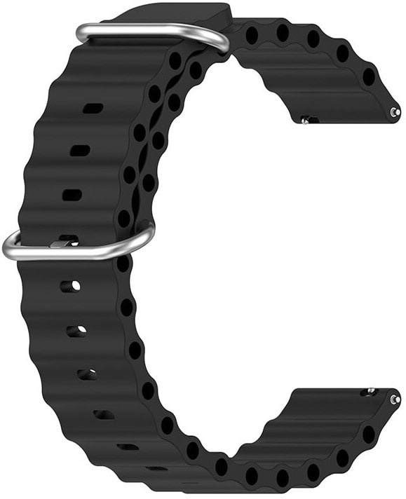 Ремінець для смарт-годинника BeCover Wave Style (22mm) for Huawei Watch GT 5 / GT 4 (46mm) / GT 3 (46mm) / GT 2 (46mm) / GT 2 Pro / Watch GS Pro Black (714229)