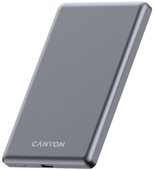 Фото - Батарея мобильная Canyon OnPower 505 slim Magsafe 5000 mAh PD20W Dark Grey (CNS-CPB505DG)