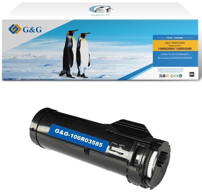 Тонер для заправки картриджа G&G для Xerox VL B400/405 Black 24600 ст. (G&G-106R03585) - Фото 1