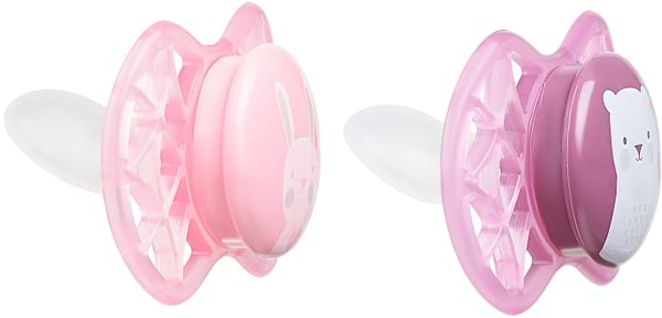 Фото - Симетрична пустушка Nuvita Air55 Explorer 0m + (заєць, ведмідь) 2 шт. (NV7067F)