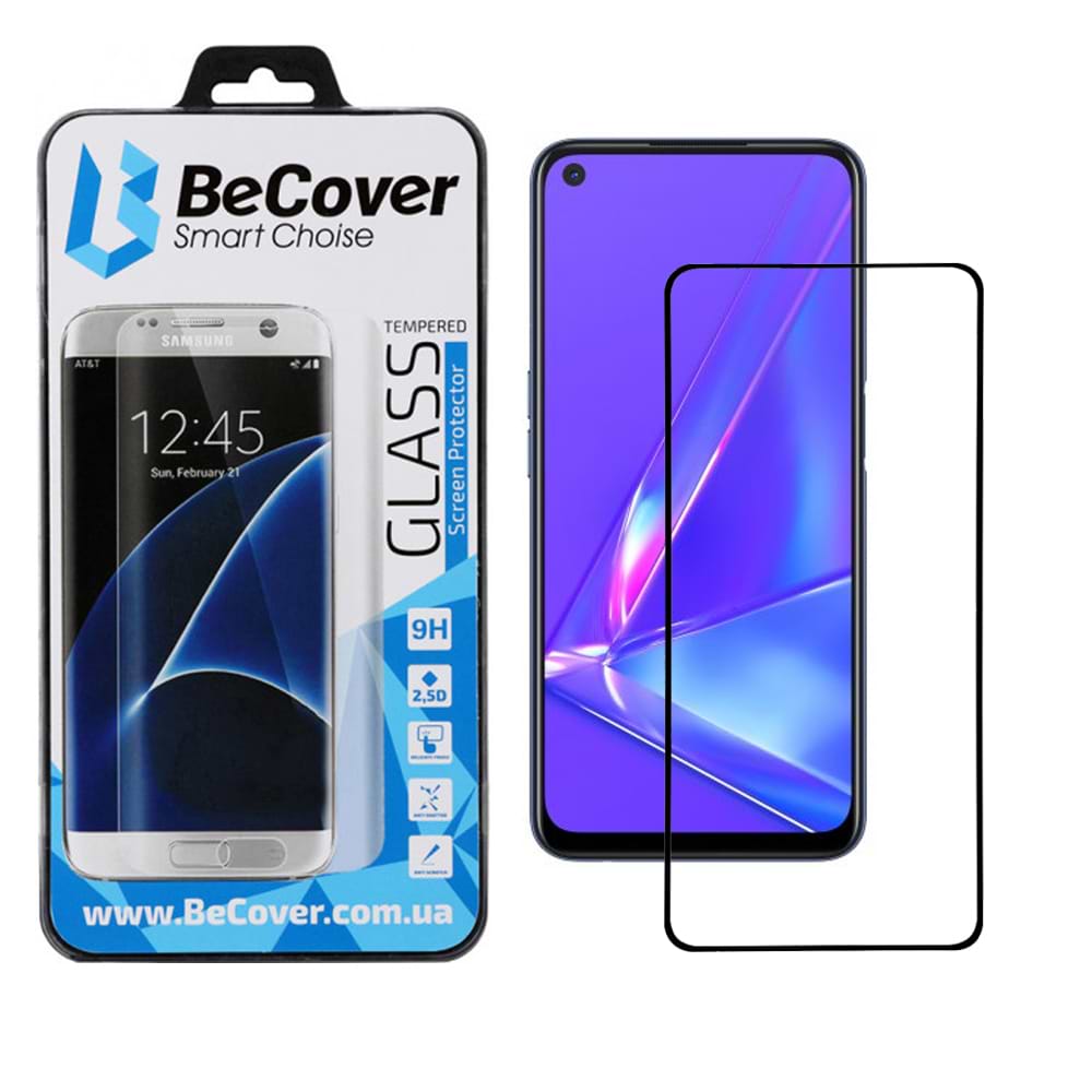 Защитное стекло для смартфона BeCover Oppo A72 Black (705108)
