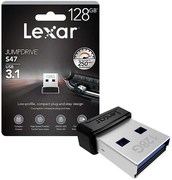 Фото - Флеш USB Lexar USB3 128GB S47 (LJDS47-128ABBK)