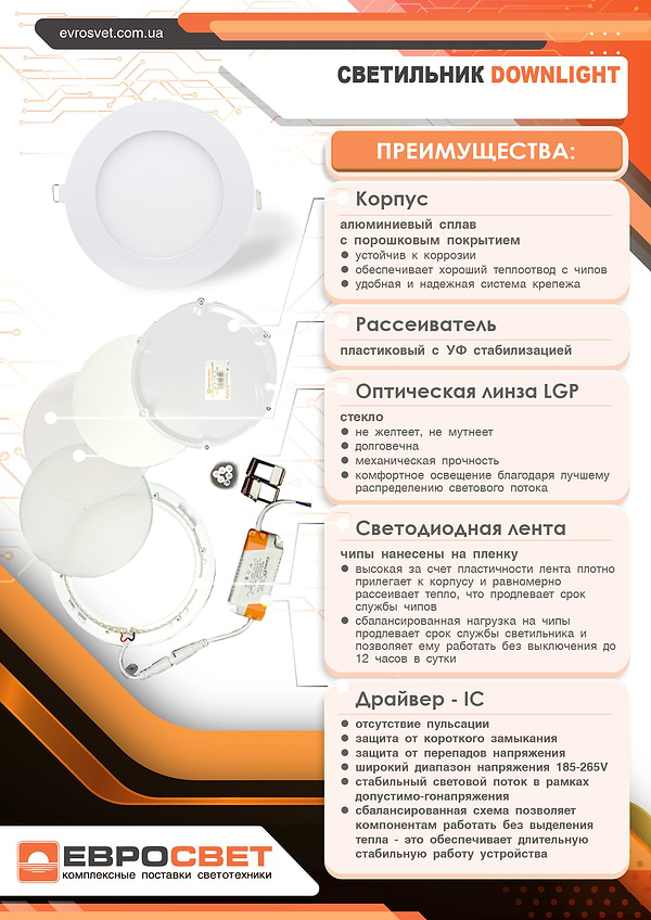 Фото - Светодиодный светильник Євросвітло точечный врезной 6Вт квадрат LED-S-120-6 6400К (000039173)