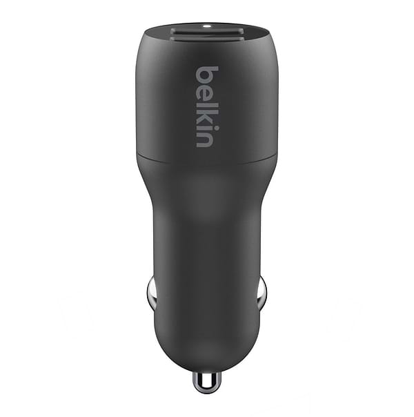 Фото - Автомобільний зарядний пристрій Belkin Charger 24W Dual USB-A Black (CCB001BTBK)