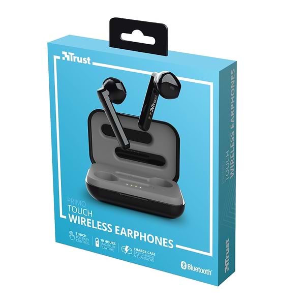 Фото - Навушники вкладиші бездротові TWS Trust Primo Touch True Wireless Mic Black (23712)