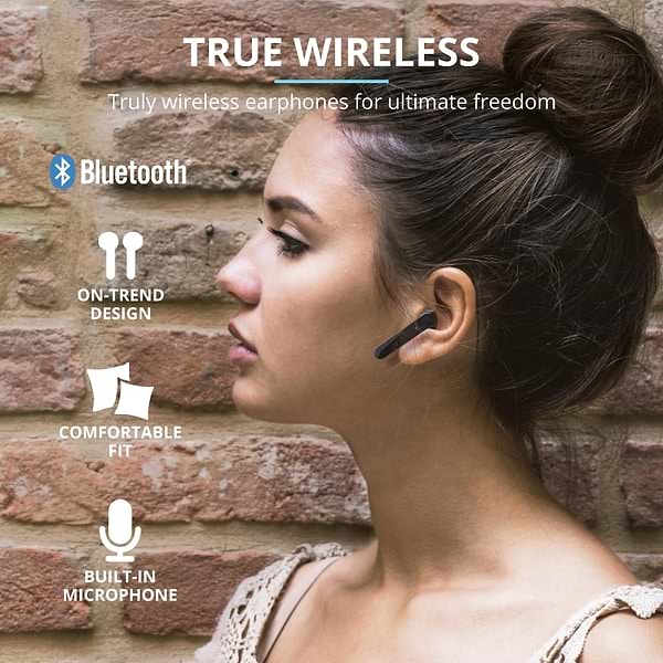 Фото - Навушники вкладиші бездротові TWS Trust Primo Touch True Wireless Mic Black (23712)