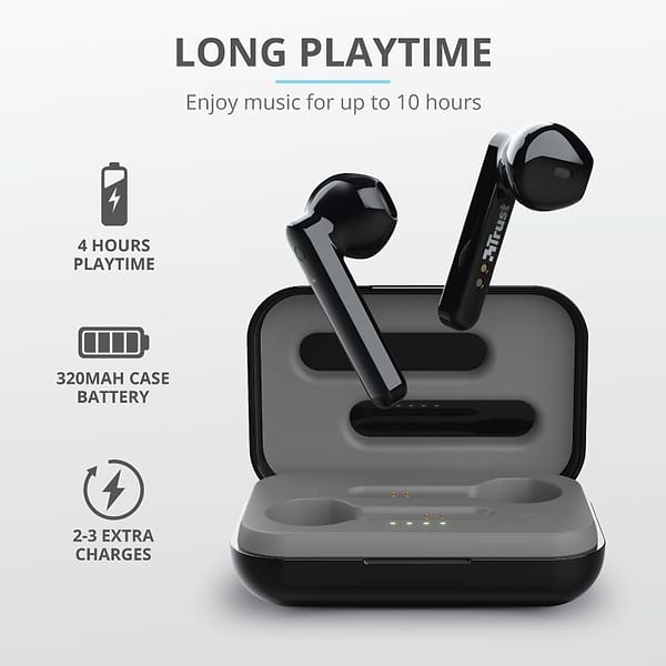 Фото - Навушники вкладиші бездротові TWS Trust Primo Touch True Wireless Mic Black (23712)