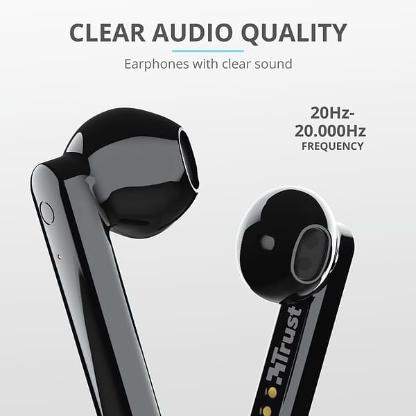 Фото - Навушники вкладиші бездротові TWS Trust Primo Touch True Wireless Mic Black (23712)