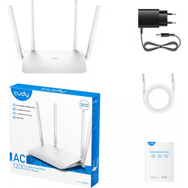 Фото - Маршрутизатор інтернет WiFi5 Cudy WR1300 (73-00513)