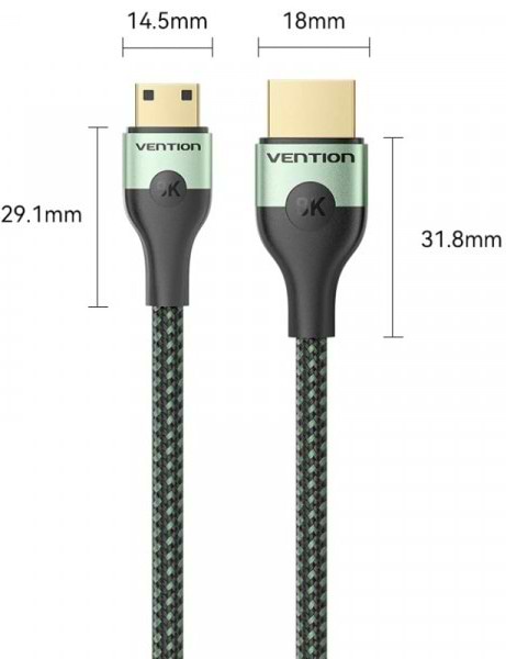 Фото - Кабель HDMI Vention HDMI M - Mini M 2.0m V2.1 (AGJGH)