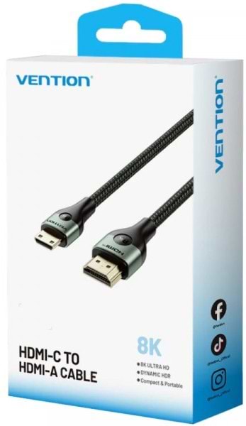 Фото - Кабель HDMI Vention HDMI M - Mini M 2.0m V2.1 (AGJGH)