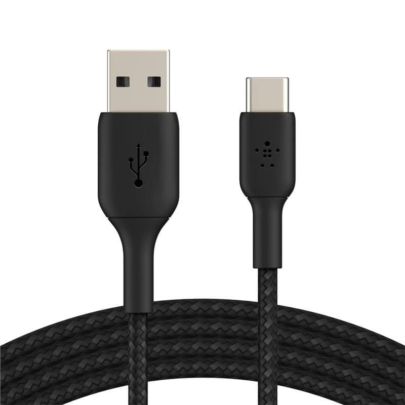 Кабель синхронизации данных Belkin USB-A - USB-С Braided 3m Black (CAB002BT3MBK)