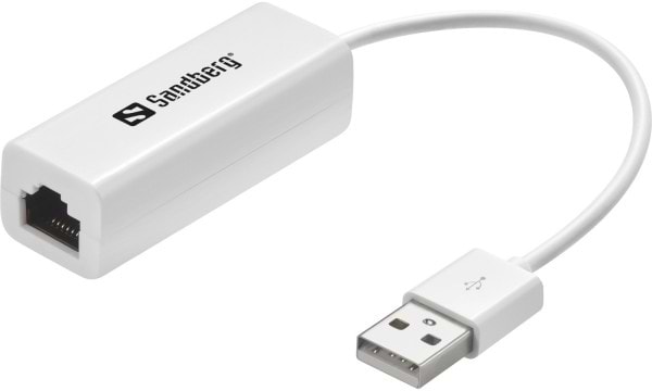 Перехідник USB-RJ-45 Sandberg USB 2.0 Type A - Ethernet RJ45 (133-78) - Фото 1