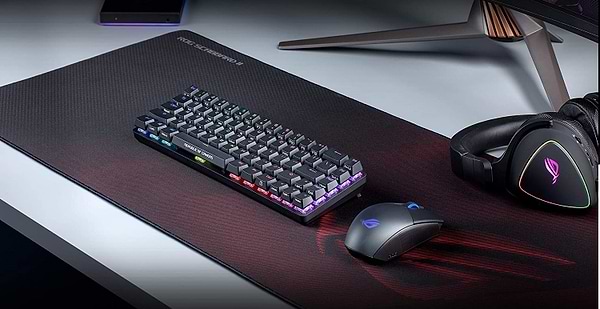 Фото - Килимок для миші ігровий Asus Rog Scabbard II Black (90MP0210-BPUA00)