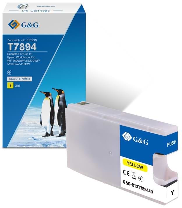 Картридж для струйных МФУ и принтеров G&G Epson WF-5110/WF-5620 XXL Yellow (G&G-C13T789440) - Фото 1